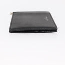 SAINT LAURENT Bill Clip Wallet Leather Black Silver Auth BA8469-4