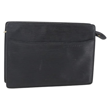 LOUIS VUITTON Epi Pochette Homme Clutch Bag Black M52522 LV Auth BA8471