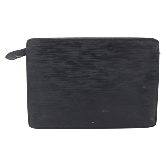 LOUIS VUITTON Epi Pochette Homme Clutch Bag Black M52522 LV Auth BA8471
