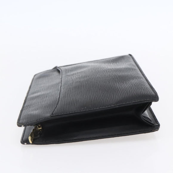 LOUIS VUITTON Epi Pochette Homme Clutch Bag Black M52522 LV Auth BA8471