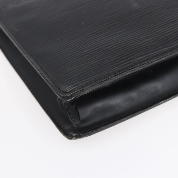 LOUIS VUITTON Epi Pochette Homme Clutch Bag Black M52522 LV Auth BA8471