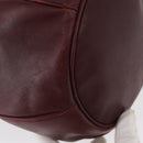 CARTIER Must Line Shoulder Bag Leather Bordeaux Gold Auth BA8472-10