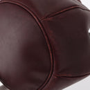 CARTIER Must Line Shoulder Bag Leather Bordeaux Gold Auth BA8472-11