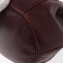 CARTIER Must Line Shoulder Bag Leather Bordeaux Gold Auth BA8472-13