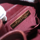 CARTIER Must Line Shoulder Bag Leather Bordeaux Gold Auth BA8472-15