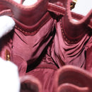 CARTIER Must Line Shoulder Bag Leather Bordeaux Gold Auth BA8472-17