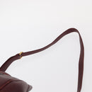 CARTIER Must Line Shoulder Bag Leather Bordeaux Gold Auth BA8472-8