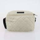 BURBERRY Jimmy Choo Shoulder Bag Nylon Leather 2 Set Beige Ivory Auth BA8473-11