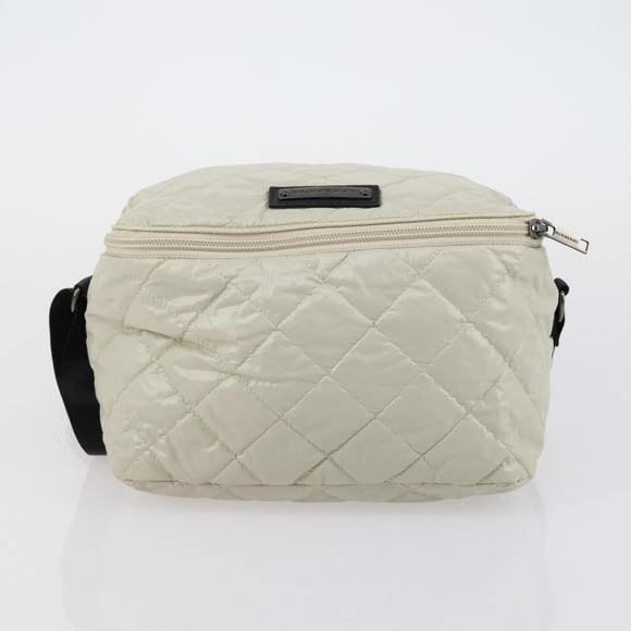 BURBERRY Jimmy Choo Shoulder Bag Nylon Leather 2 Set Beige Ivory Auth BA8473