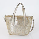 BURBERRY Jimmy Choo Shoulder Bag Nylon Leather 2 Set Beige Ivory Auth BA8473-2