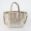 BURBERRY Jimmy Choo Shoulder Bag Nylon Leather 2 Set Beige Ivory Auth BA8473-3