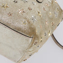 BURBERRY Jimmy Choo Shoulder Bag Nylon Leather 2 Set Beige Ivory Auth BA8473-9