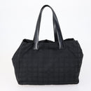 CHANEL New Travel Line Tote Bag Nylon 2 Set Black CC Auth BA8474-10