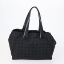 CHANEL New Travel Line Tote Bag Nylon 2 Set Black CC Auth BA8474-11