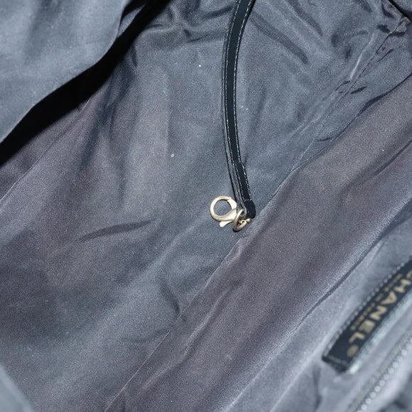 CHANEL New Travel Line Tote Bag Nylon 2 Set Black CC Auth BA8474