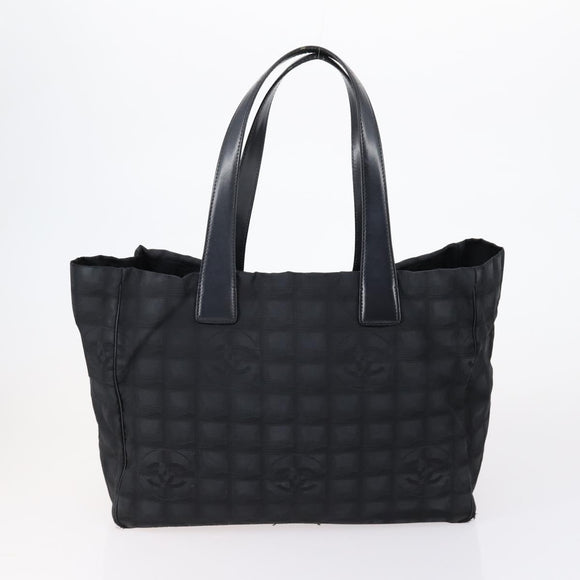 CHANEL New Travel Line Einkaufstasche Nylon 2er Set Schwarz CC Auth BA8474