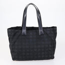 CHANEL New Travel Line Tote Bag Nylon 2 Set Black CC Auth BA8474-3