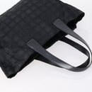 CHANEL New Travel Line Tote Bag Nylon 2 Set Black CC Auth BA8474-5