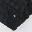 CHANEL New Travel Line Tote Bag Nylon 2 Set Black CC Auth BA8474-8