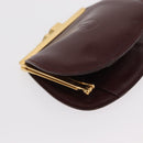 CARTIER Must Line Coin Purse Leather 2 Set Bordeaux Gold Auth BA8475-14