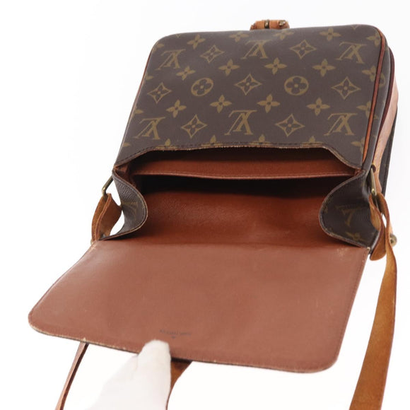 LOUIS VUITTON Monogram Cartouchiere MM Shoulder Bag M51253 LV Auth BA8476