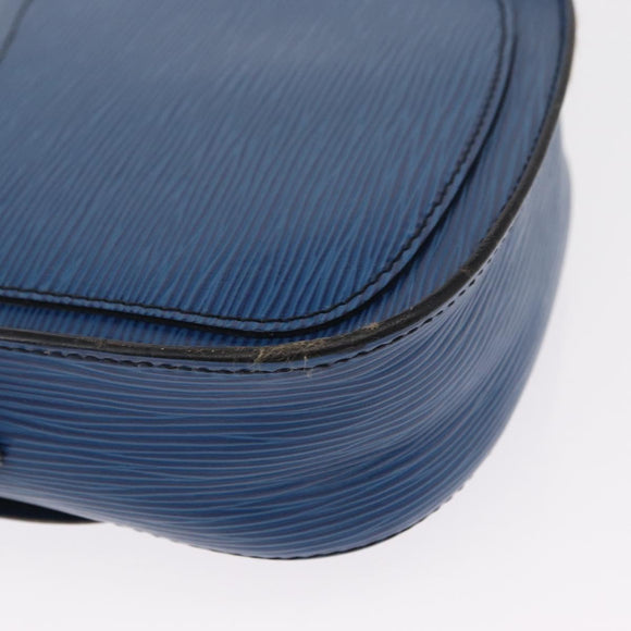 LOUIS VUITTON Epi Saint Cloud PM Shoulder Bag Blue M52195 LV Auth BA8480