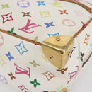 LOUIS VUITTON Monogram Multicolor Trouville Hand Bag White M92663 LV Auth BA8483-14