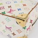 LOUIS VUITTON Monogram Multicolor Trouville Hand Bag White M92663 LV Auth BA8483-16