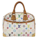 LOUIS VUITTON Monogram Multicolor Trouville Hand Bag White M92663 LV Auth BA8483-13