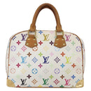 LOUIS VUITTON Monogram Multicolor Trouville Hand Bag White M92663 LV Auth BA8483-2