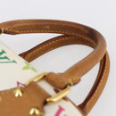 LOUIS VUITTON Monogram Multicolor Trouville Hand Bag White M92663 LV Auth BA8483-8