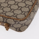 GUCCI GG Plus Supreme Shoulder Bag PVC Beige Gold Auth BA8484-11