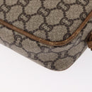 GUCCI GG Plus Supreme Shoulder Bag PVC Beige Gold Auth BA8484-12