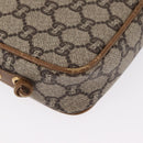 GUCCI GG Plus Supreme Shoulder Bag PVC Beige Gold Auth BA8484-13