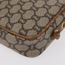 GUCCI GG Plus Supreme Shoulder Bag PVC Beige Gold Auth BA8484-14