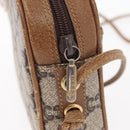 GUCCI GG Plus Supreme Shoulder Bag PVC Beige Gold Auth BA8484-15