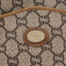 GUCCI GG Plus Supreme Shoulder Bag PVC Beige Gold Auth BA8484-16