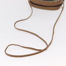 GUCCI GG Plus Supreme Shoulder Bag PVC Beige Gold Auth BA8484-7