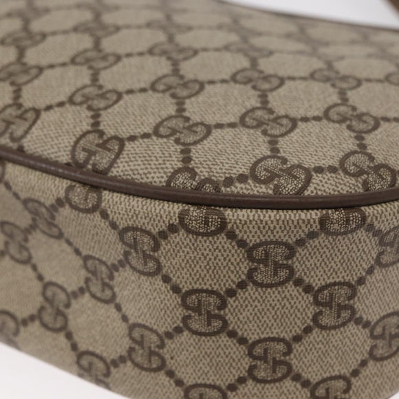 GUCCI GG Supreme Web Sherry Line Bag PVC Beige Gold 10 02 056 Auth BA8485