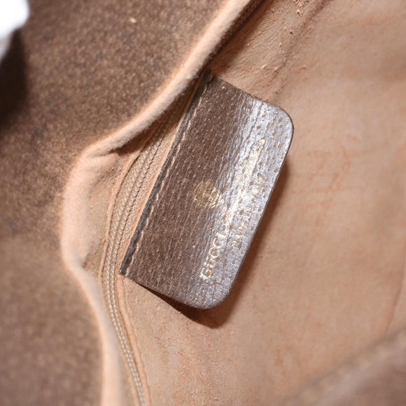 GUCCI GG Supreme Web Sherry Line Bag PVC Beige Gold 10 02 056 Auth BA8485