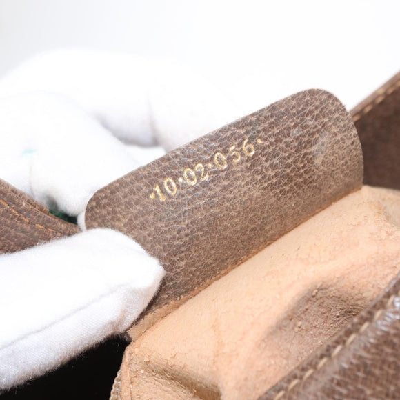 GUCCI GG Supreme Web Sherry Line Bag PVC Beige Gold 10 02 056 Auth BA8485