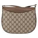 GUCCI GG Supreme Web Sherry Line Bag PVC Beige Gold 10 02 056 Auth BA8485-2