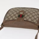GUCCI GG Supreme Web Sherry Line Bag PVC Beige Gold 10 02 056 Auth BA8485-6