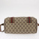 GUCCI GG Supreme Web Sherry Line Tas PVC Beige Goud 002 115 6697 Auth BA8486-5