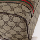 GUCCI GG Supreme Web Sherry Line Bag PVC Beige Gold 002 115 6697 Auth BA8486-15