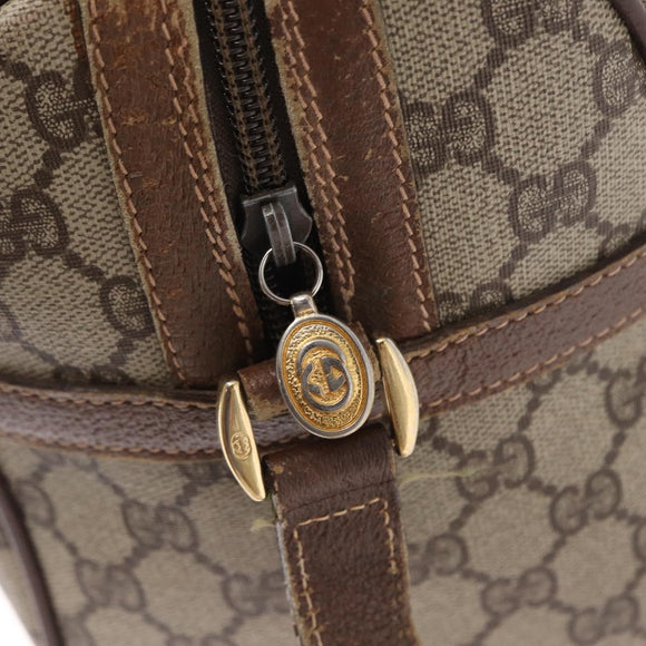 GUCCI GG Supreme Web Sherry Line Bag PVC Beige Gold 002 115 6697 Auth BA8486