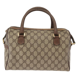 GUCCI GG Supreme Web Sherry Line Bag PVC Beige Gold 002 115 6697 Auth BA8486 - 0