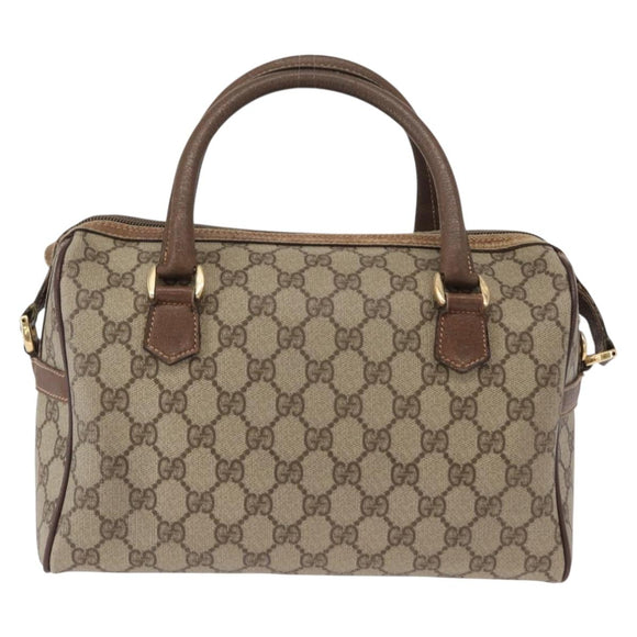 GUCCI GG Supreme Web Sherry Line Bag PVC Beige Gold 002 115 6697 Auth BA8486
