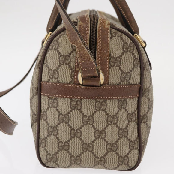 GUCCI GG Supreme Web Sherry Line Bag PVC Beige Gold 002 115 6697 Auth BA8486