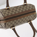 GUCCI GG Supreme Web Sherry Line Tas PVC Beige Goud 002 115 6697 Auth BA8486-6